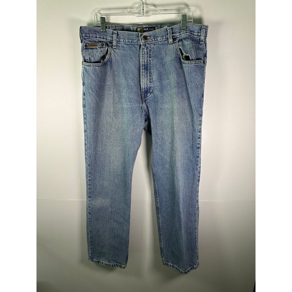 Duck Head Jeans Mens 38 X 30 Light Blue Straight Leg 5-Pocket 100% Cotton